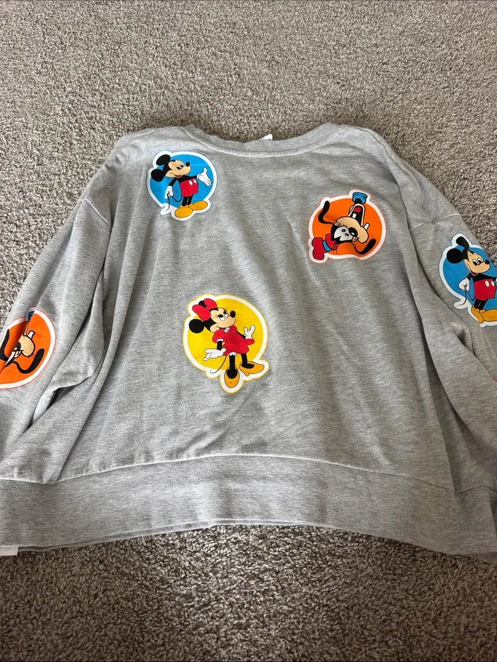 Disney Gray Mickey & Friends Patch Sweatshirt - Picture 3 of 3